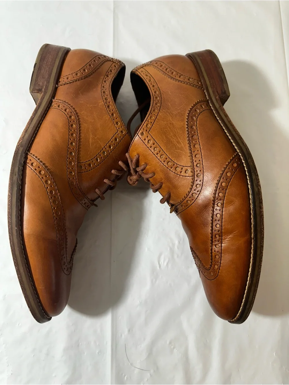 Cole Haan Men’s Tan Leather Wingtip Oxfords‎ Size 9